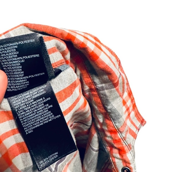 The North Face Men’s Plaid Long Sleeve Shirt Snap front outdoors hiking Sz Small - Picture 4 of 8